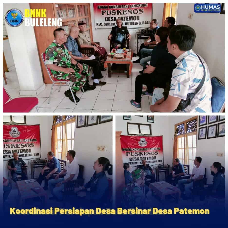 Koordinasi dalam Rangka Advokasi Program Ketahanan Keluarga Anti Narkoba Berbasis Sumber Daya Pembangunan Desa (Desa Bersinar) Desa Patemon