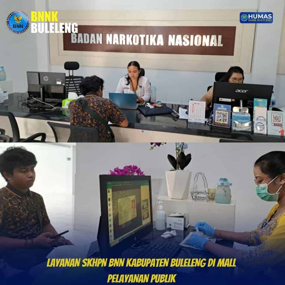 Layanan SKHPN BNN Kabupaten Buleleng di Mall Pelayanan Publik