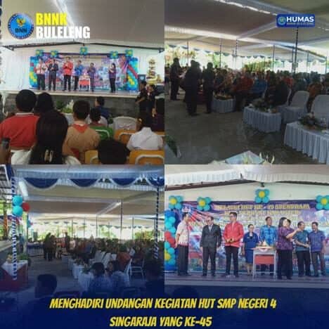 Menghadiri Undangan Kegiatan Ulang Tahun SMP N 4 Singaraja. Menghadiri Undangan Kegiatan Ulang Tahun SMP N 4 Singaraja.