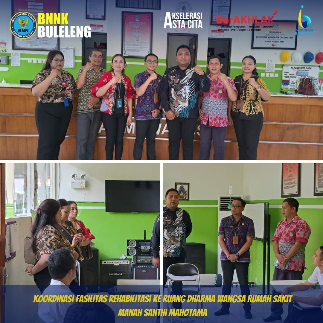 Koordinasi Fasilitas Rehabilitasi Instansi Pemerintah (RS Manah Shanti Mahottama Bangli & RSD Mangusada Badung) Koordinasi Fasilitas Rehabilitasi Instansi Pemerintah (RS Manah Shanti Mahottama Bangli & RSD Mangusada Badung)